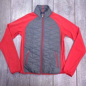 Ariat Jacket Womens Small Cloud 9 Gray Pink Quilted Puffer Insulated Full Zip